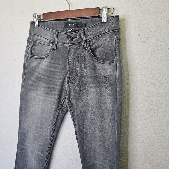 Hudson Blake Slim‎ Straight Leg Jeans Voss Gray Men 28 - Picture 2 of 15